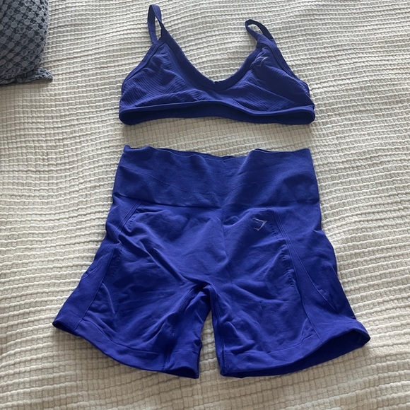 Gymshark cobalt purple ENERGISE SEAMLESS sports bra M - Picture 6 of 7